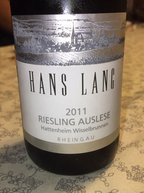 Hans Lang Hattenheim Wisselbrunnen Riesling Auslese