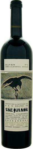 Sine Qua Non Raven Series Syrah