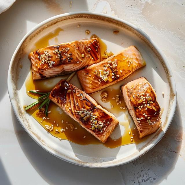 Miso-Caramel Glazed Salmon