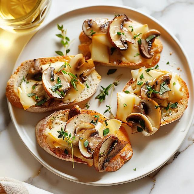 Mushroom And Fontina Crostini