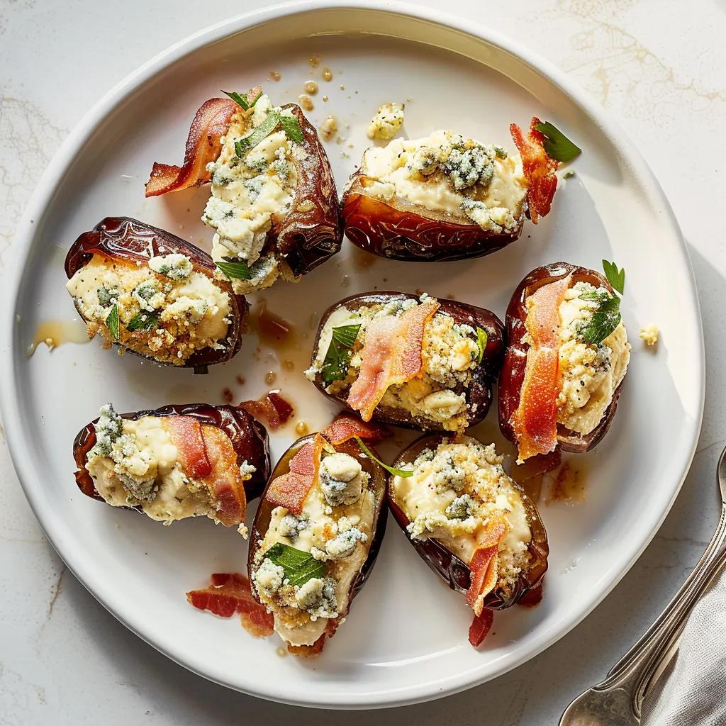 Stuffed Dates With Blue Cheese