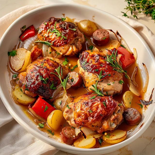 Chicken Scarpariello With Sausage And Peppers