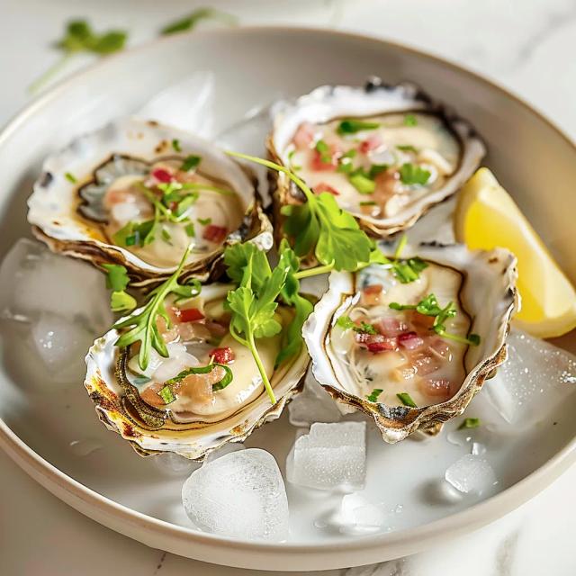 Oysters With Mignonette Sauce