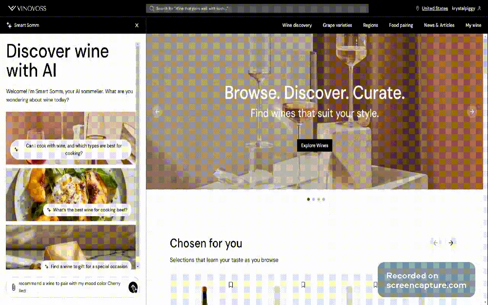 VinoVoss SmartSomm function can help you unlock the wine world in no time 