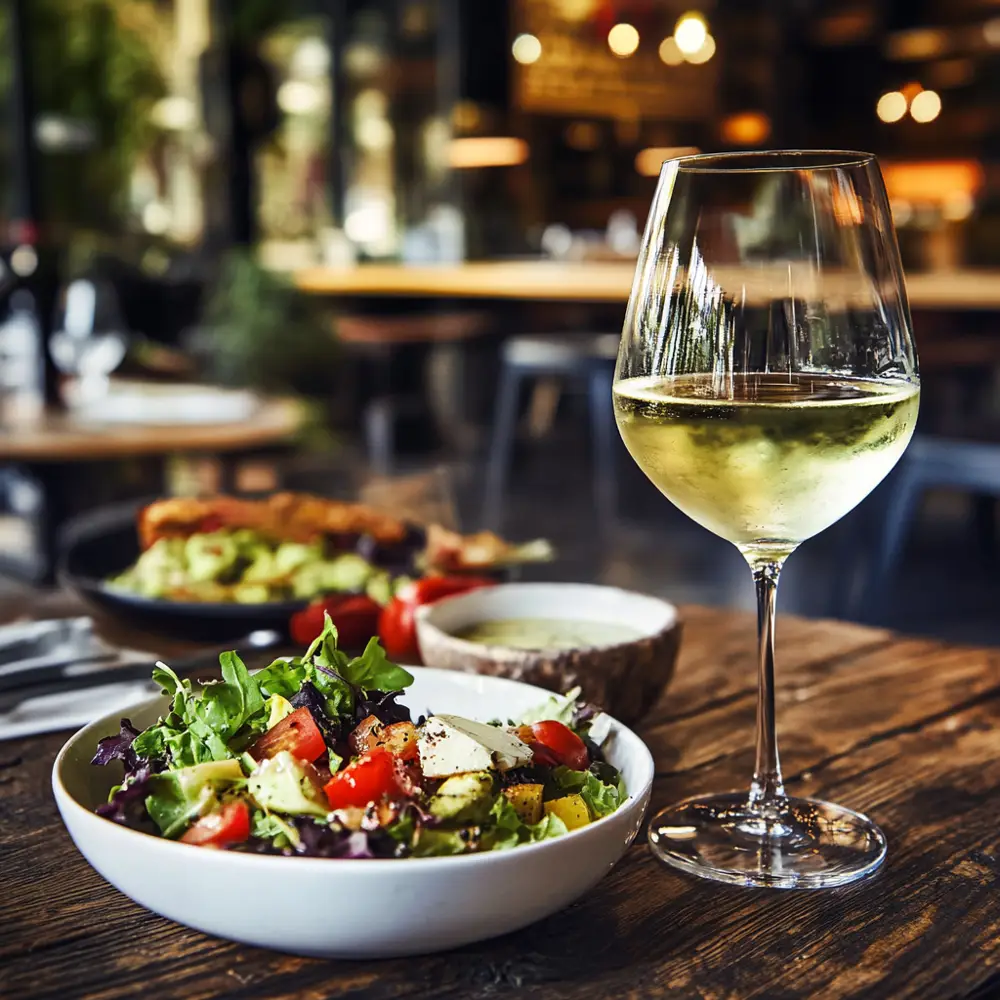 Sauvignon Blanc is perfect for vegetarian dishes (Image generated using Midjourney)