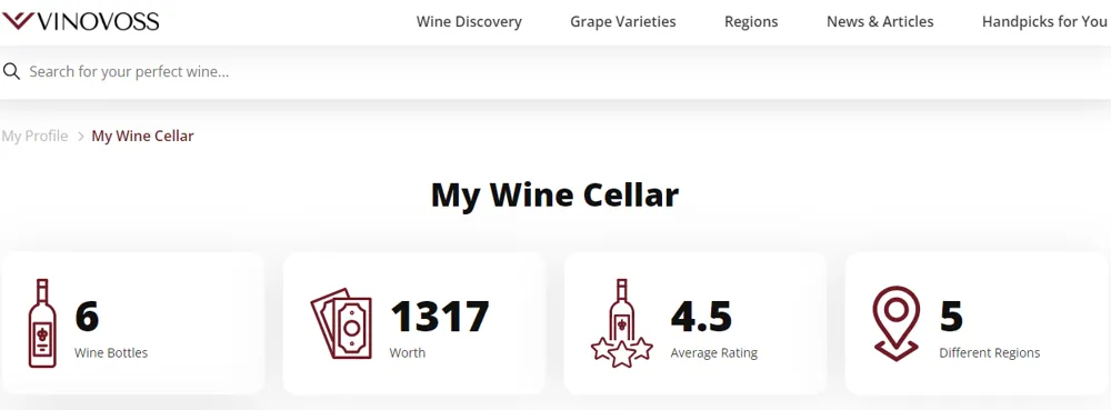 Did you know that you can track the value of your cellar at <a href="https://vinovoss.com/">VinoVoss</a>?