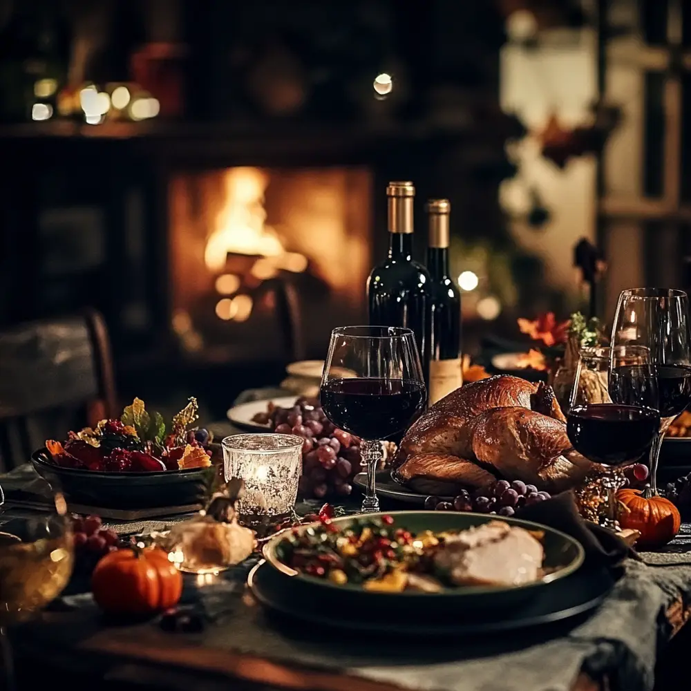 Explore a range and side dishes to compliment your main course this holiday season, and matching wines, with VinoVoss (Photo: Midjourney)