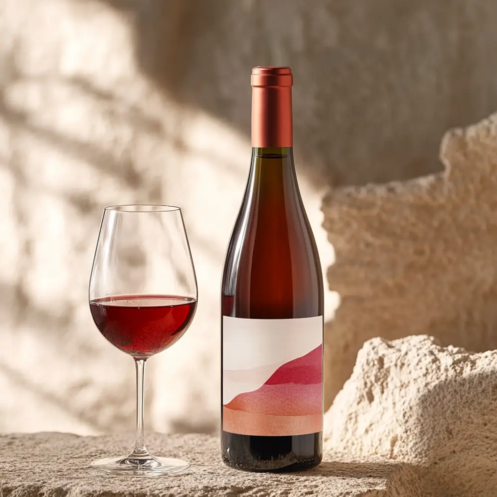 A chillable red is a light-bodied, fruity, approachable red wine. (image generated with Midjourney)