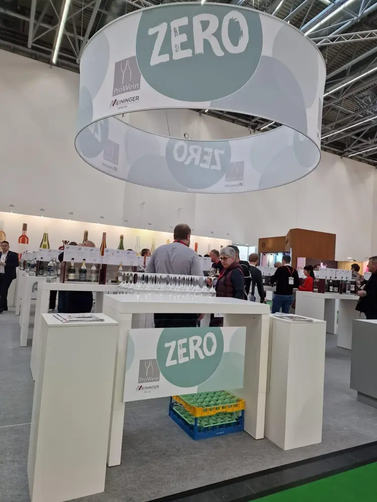 The Zero Zone featuring alcohol free wines at ProWein this year (Photo: Lotte Gabrovits)