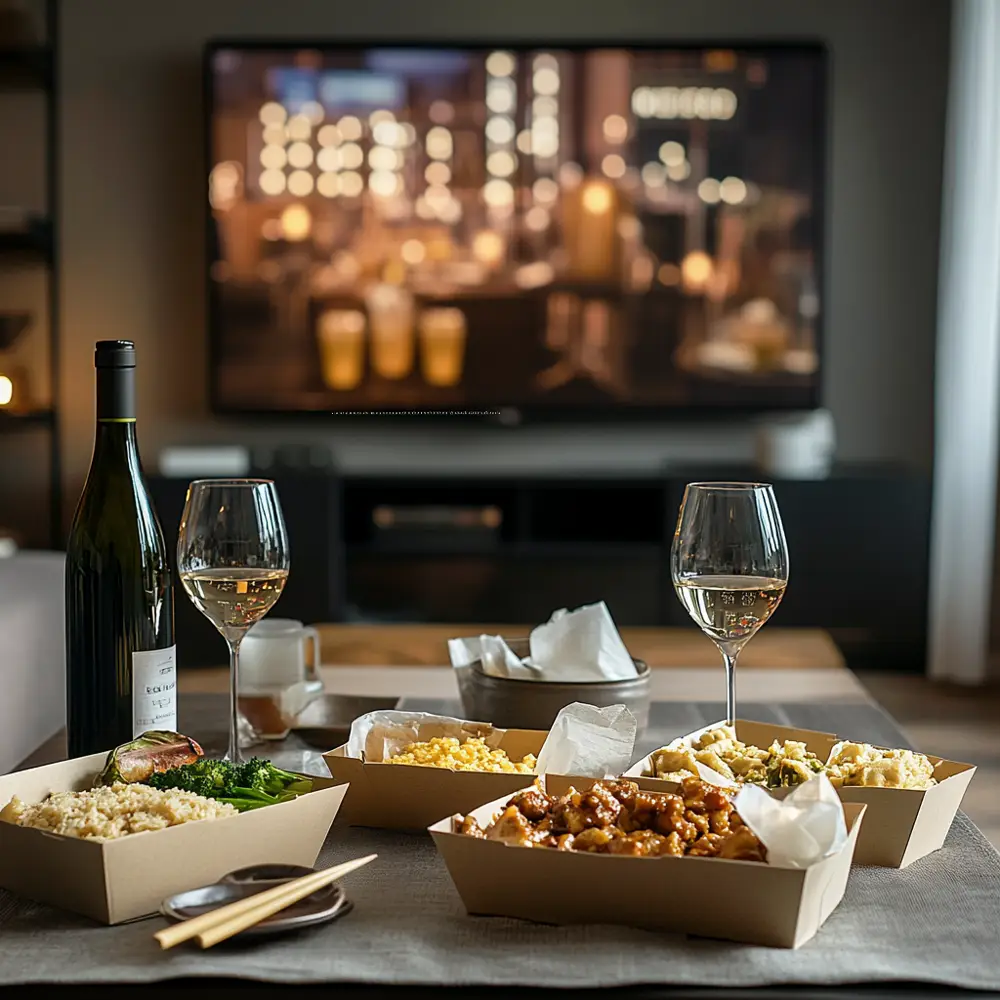 The right wines can make your Chinese takeout even more delicious (Image generated using Midjourney)