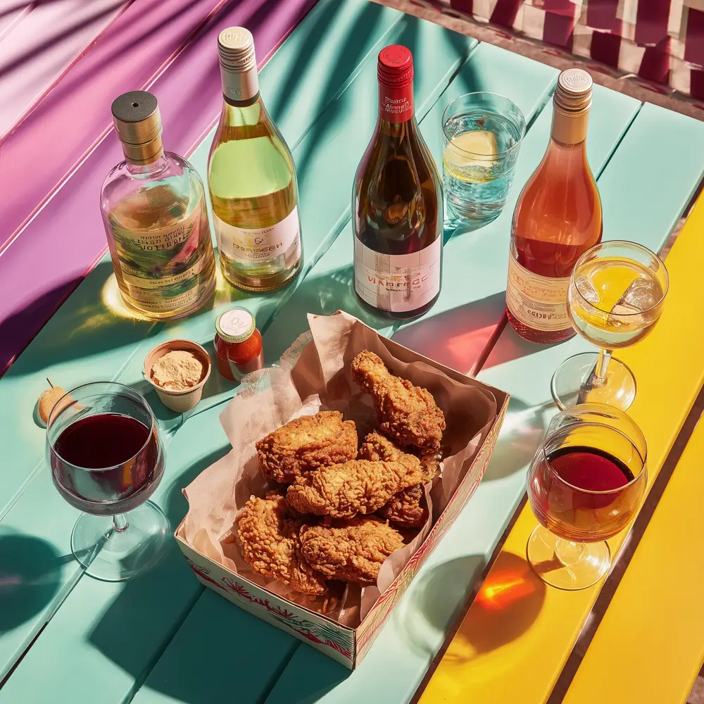 Top 3 Wine Pairings (with reasons) for Kentucky Fried Chicken
