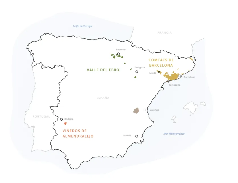 The map of Cava (Photo: <a href="https://www.cava.wine/en/">D.O. Cava</a>)