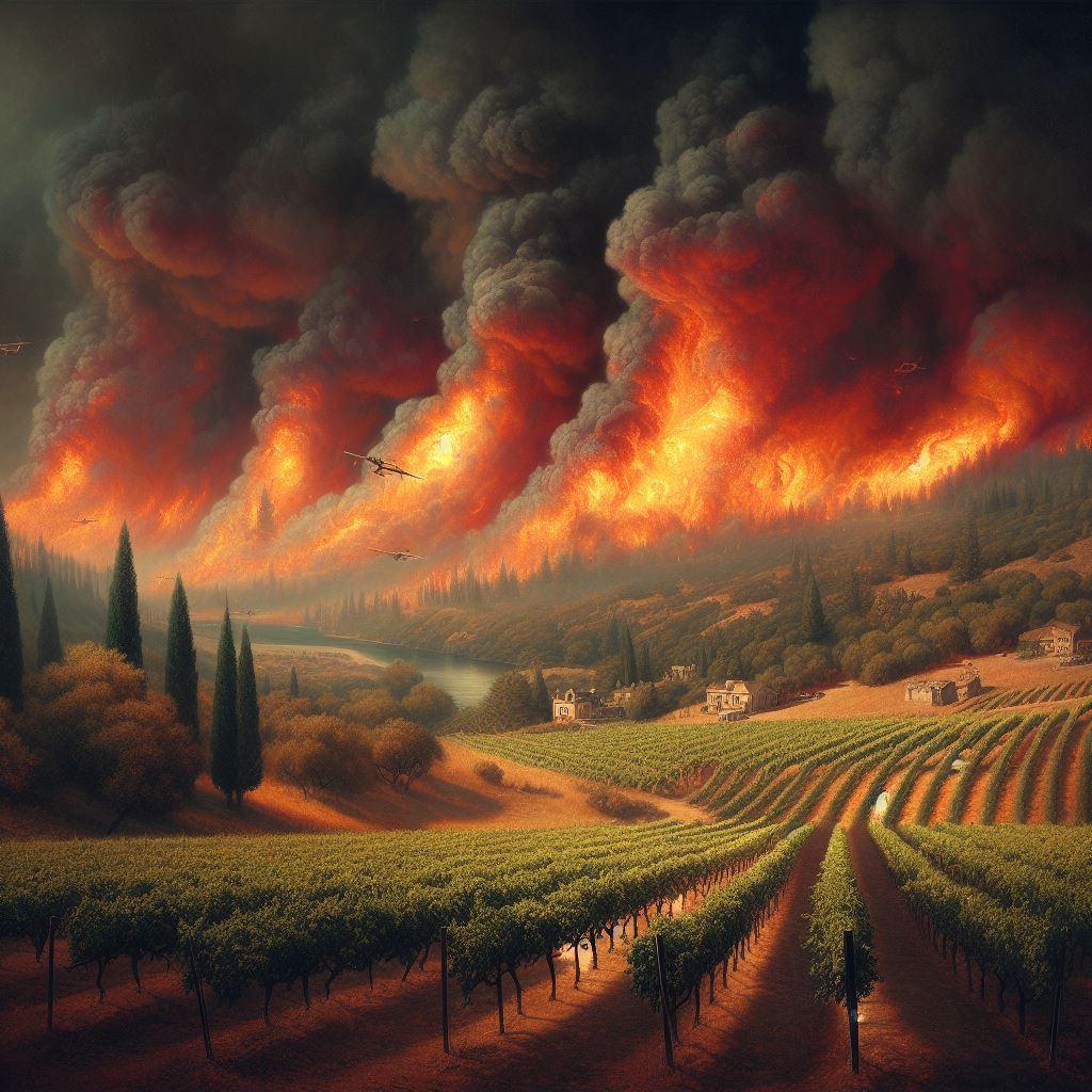 Vineyards threatened by fire