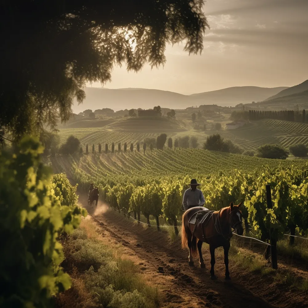 Natural wine is commonly made from grapes grown in organic or biodynamic vineyards (Photo: Midjourney)