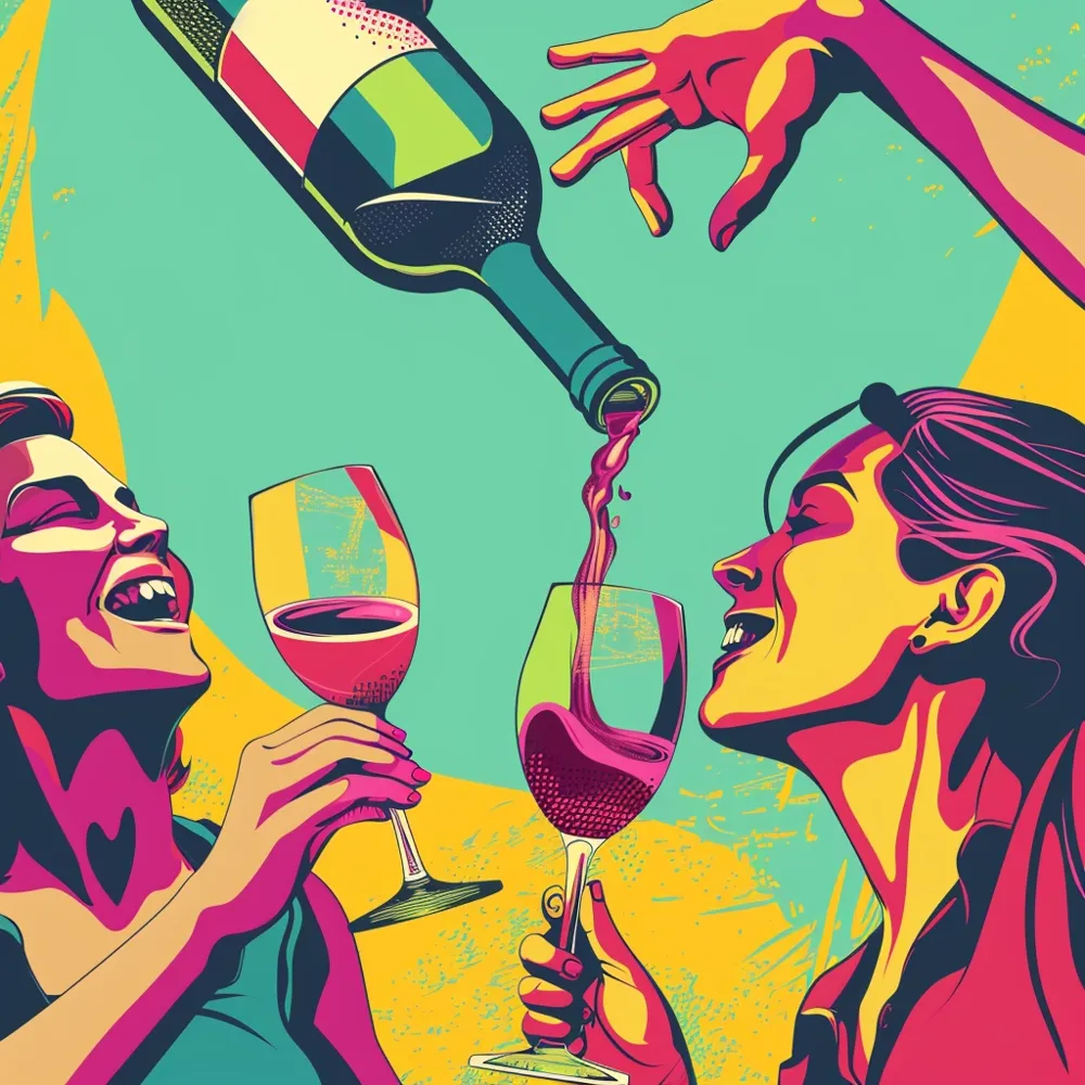 Glou Glou wine is popular among the young generation (Photo: Midjourney, prompt by Sylvia Ba)