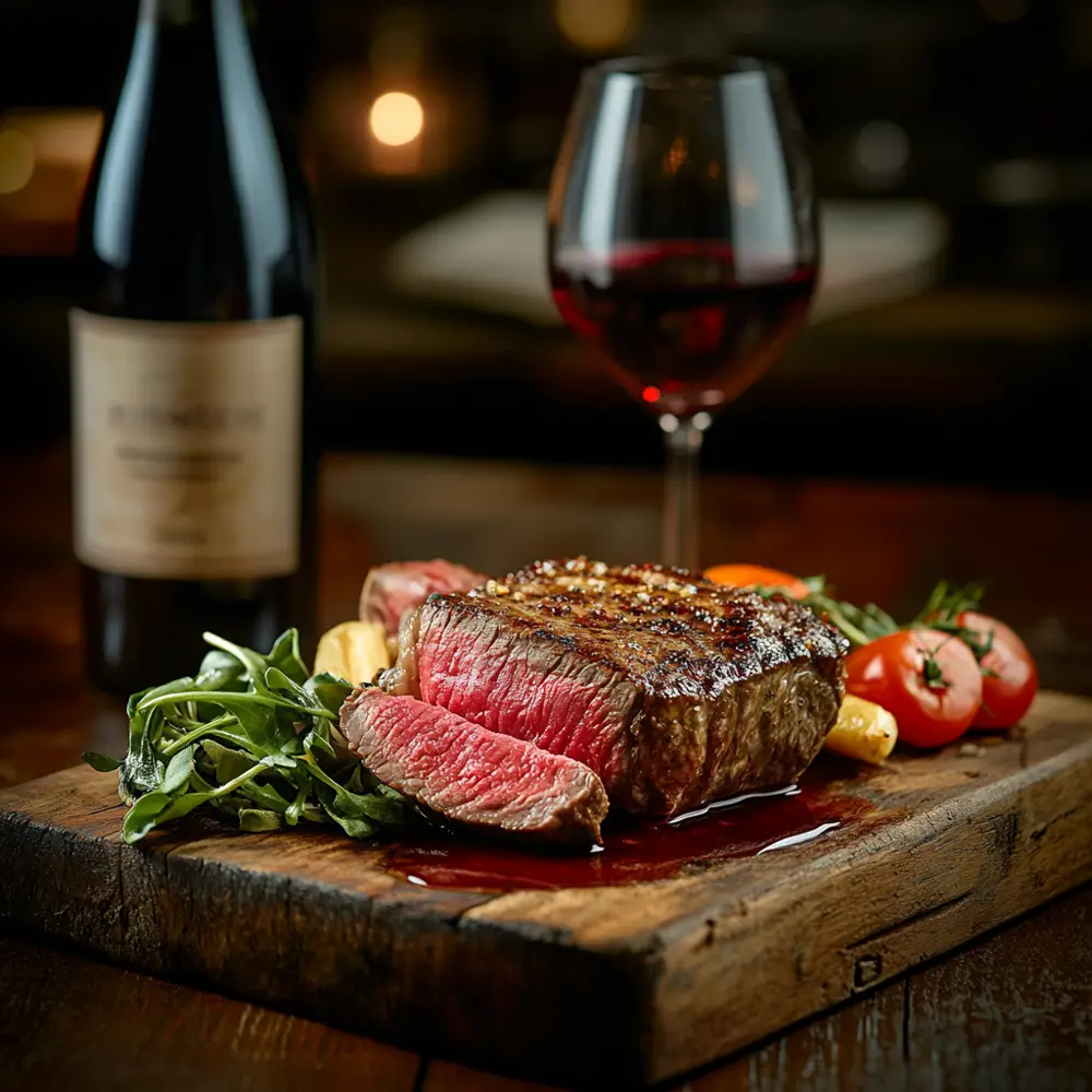Wine and beef are the perfect match (Image generated using Midjourney)