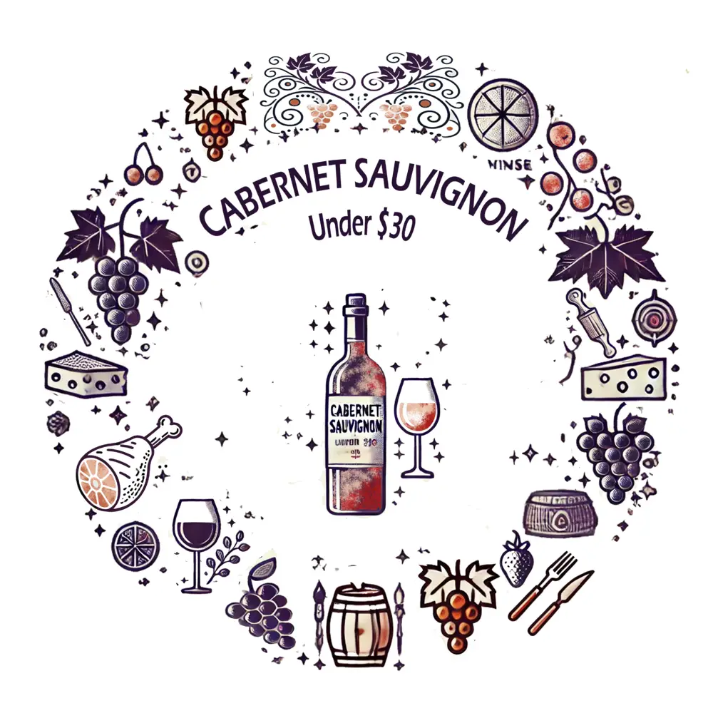 With $30, you can find a Cabernet Sauvignon that is ideal for casual drinking or for special events. (Image created by Krystal Wen)