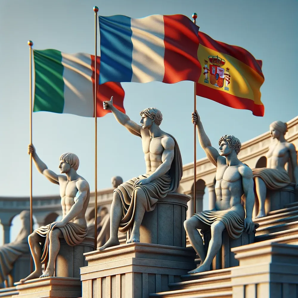 Every year, France, Italy and Spain compete for being the largest producer by volume. (Credit: DallE)