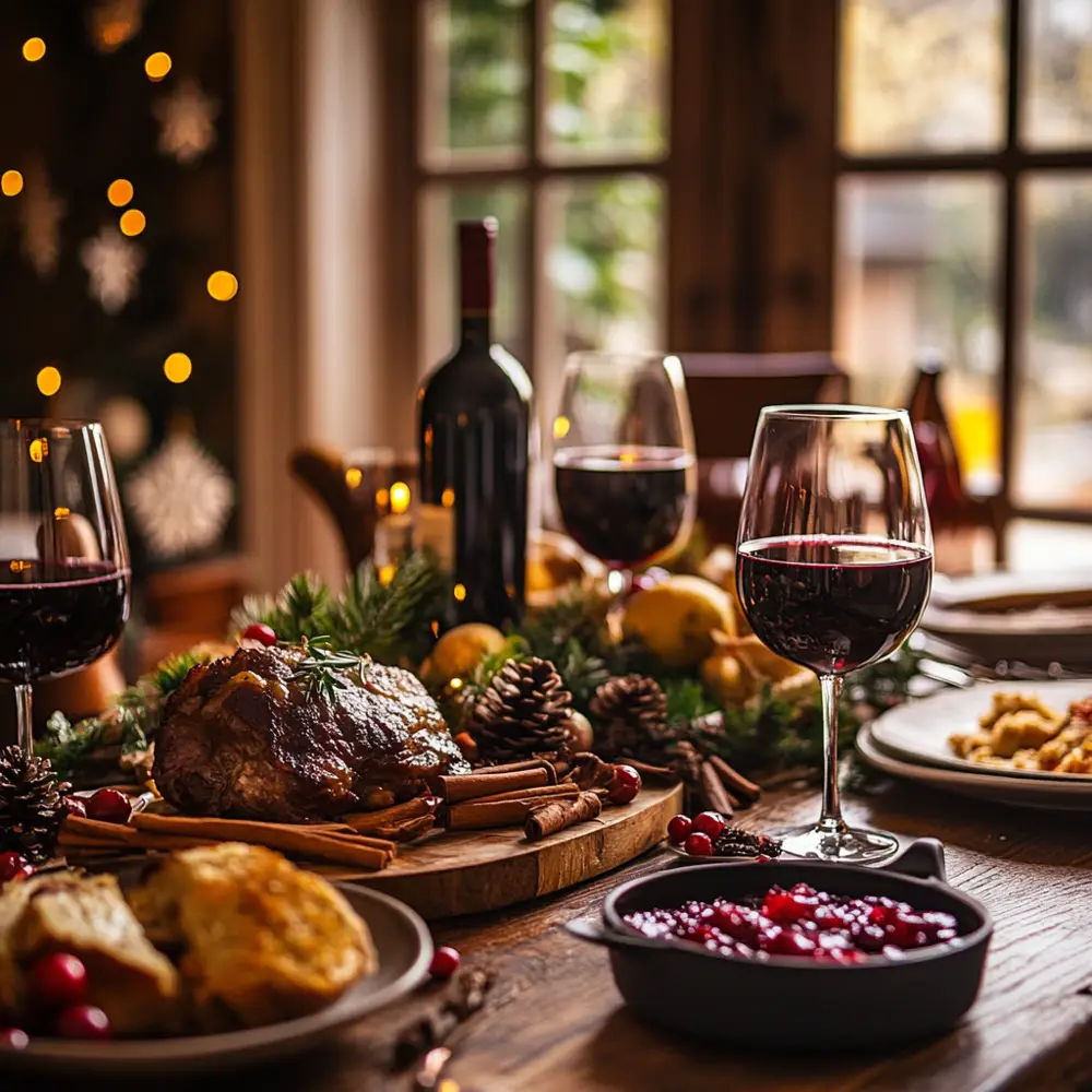 Explore a range and side dishes to compliment your main course this holiday season, and matching wines, with VinoVoss (Photo: Midjourney)