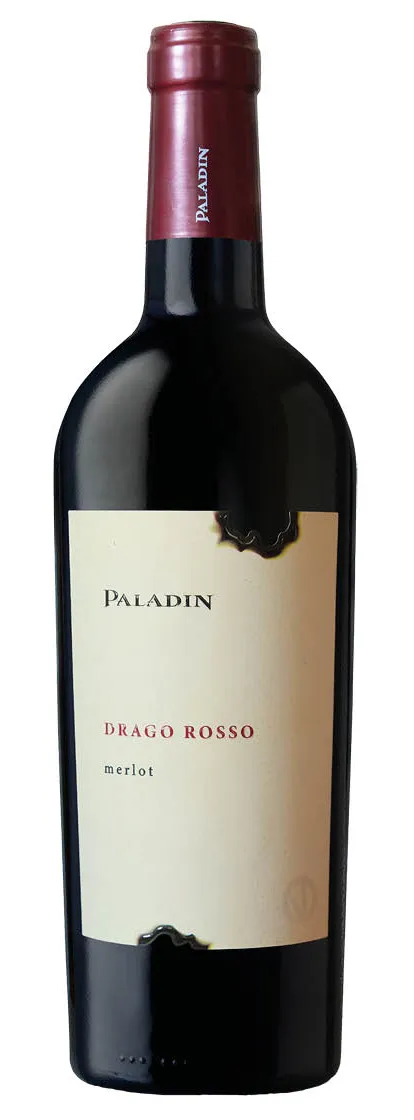 Bottle of Paladin Merlot Drago Rossowith label visible