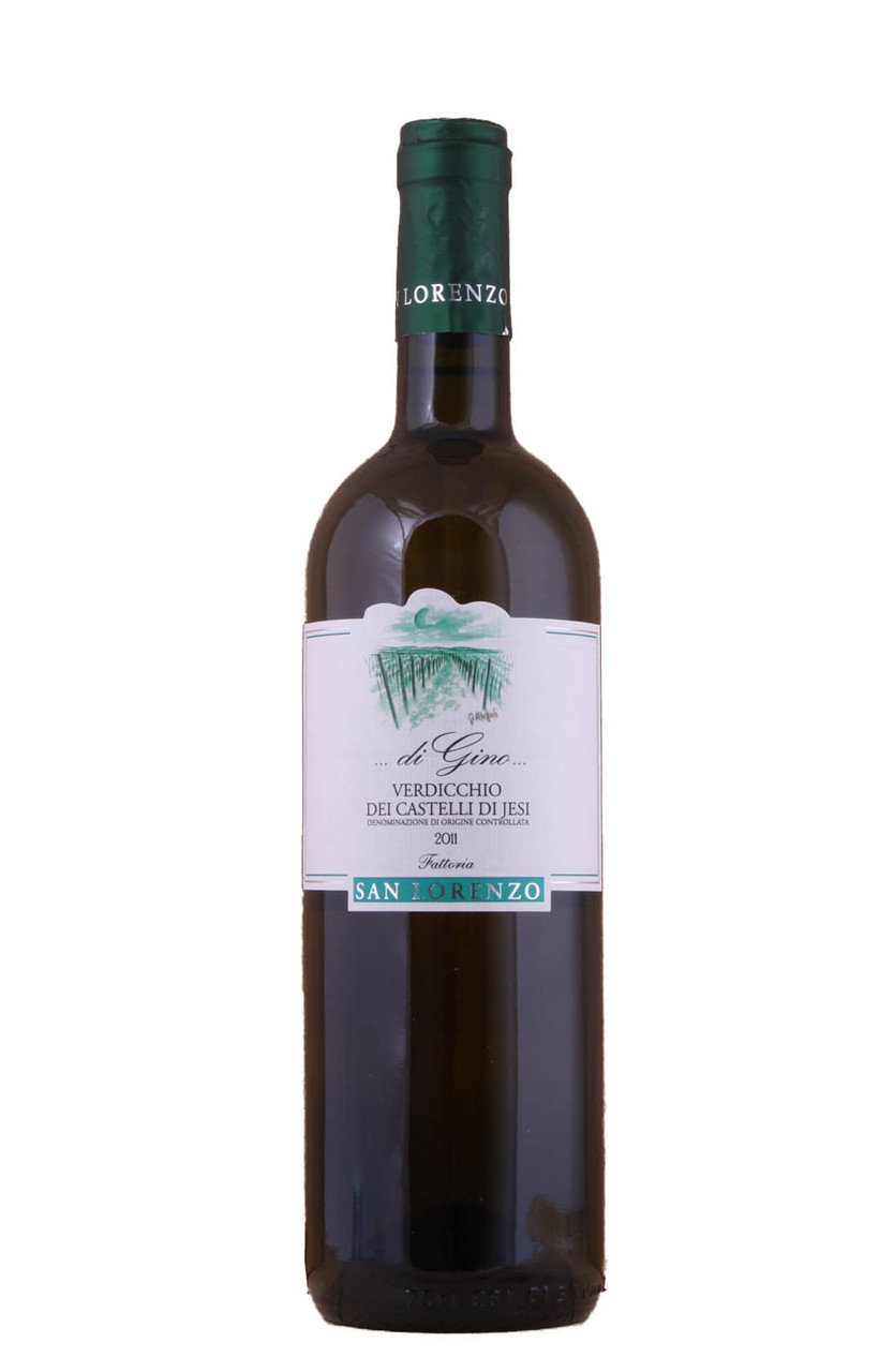 Bottle of Fattoria San Lorenzo Vigna di Gino Verdicchio dei Castelli di Jesiwith label visible