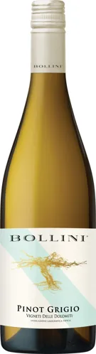 Bottle of Bollini Pinot Grigiowith label visible