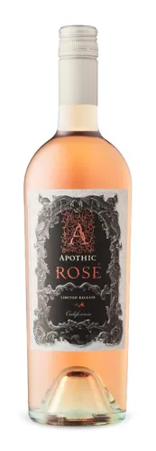 Bottle of Apothic Rosé (Limited Release)with label visible