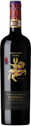 Bottle of Cavaliere d'Oro Chianti Classico Riservawith label visible