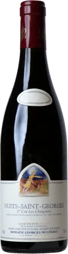 Bottle of Domaine Georges Mugneret-Gibourg Nuits-Saint-Georges 1er Cru 'Les Chaignots'with label visible