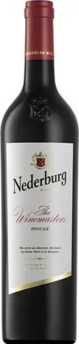 Bottle of Nederburg The Winemaster's Pinotagewith label visible