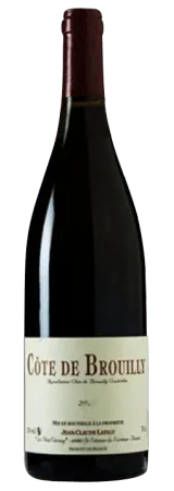 Bottle of Jean-Claude Lapalu Côte de Brouillywith label visible