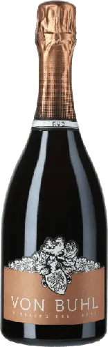 Bottle of Reichsrat von Buhl Riesling Sekt Brutwith label visible