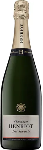 Bottle of Henriot Souverain Brut Champagnewith label visible