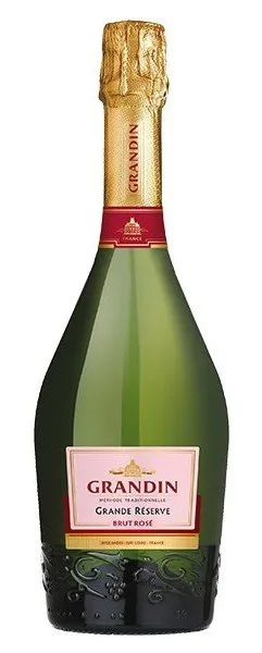 Bottle of Henri Grandin Grande Réserve Brut Roséwith label visible