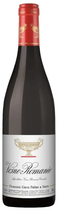 Bottle of Domaine Gros Frère et Soeur Vosne-Romanéewith label visible