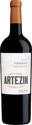 Bottle of Artezin Zinfandelwith label visible