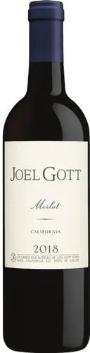 Bottle of Joel Gott Merlotwith label visible