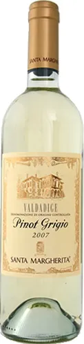 Bottle of Santa Margherita Pinot Grigio Alto Adigewith label visible
