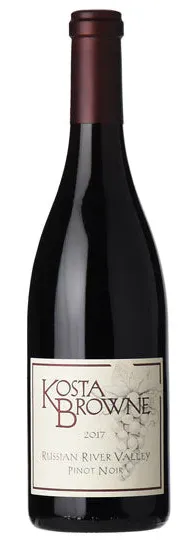 Bottle of Kosta Browne Anderson Valley Pinot Noirwith label visible