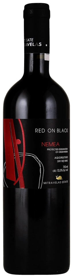 Mitravelas Red on Black