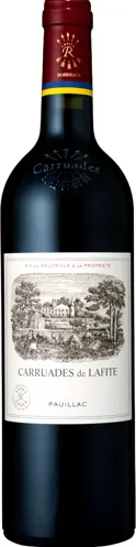 Bottle of Château Lafite Rothschild Carruades de Lafite Pauillacwith label visible