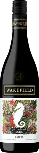Bottle of Wakefield Promised Land Shiraz-Cabernetwith label visible