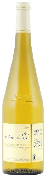 Bottle of Claude Branger Le Fils des Gras Moutons Muscadet-Sevre et Mainewith label visible