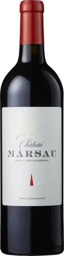 Bottle of Château Marsau Francs - Côtes de Bordeauxwith label visible