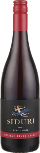 Bottle of Siduri Russian River Valley Pinot Noirwith label visible