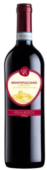 Bottle of Villa Rocca Montepulciano d'Abruzzowith label visible