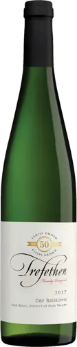 Bottle of Trefethen Dry Rieslingwith label visible
