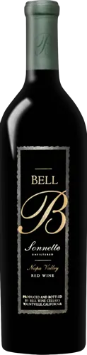 Bottle of Bell Wine Cellars Sonnettewith label visible