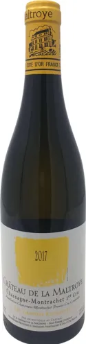 Bottle of Château de La Maltroye Chassagne-Montrachet 1er Cru 'Les Grandes Ruchottes'with label visible