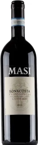 Bottle of Masi Bonacosta Valpolicella Classicowith label visible